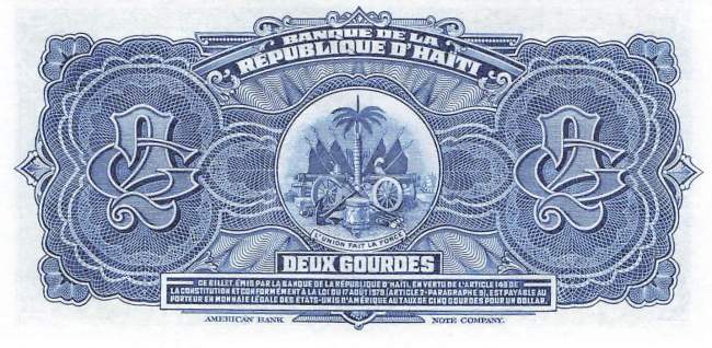 2 Gourdes p231A 1979 Haiti